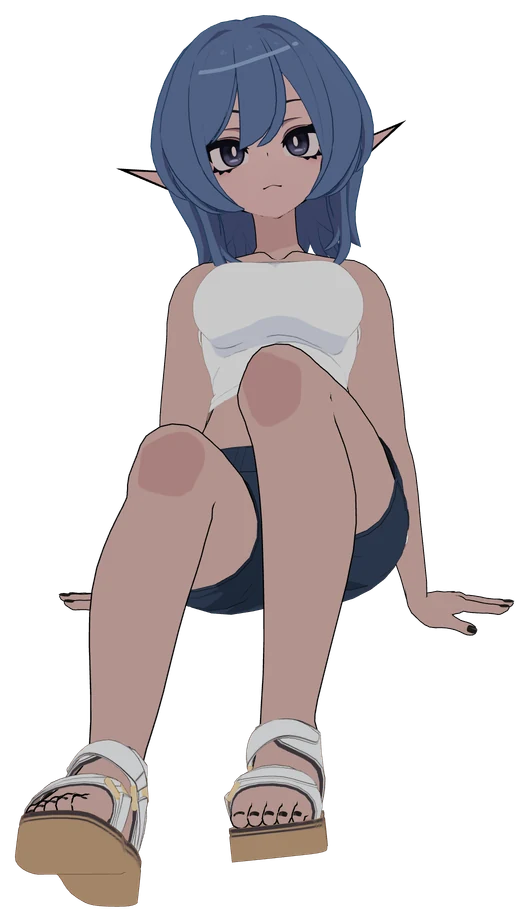 Mizuki sitting on the tatami floor.